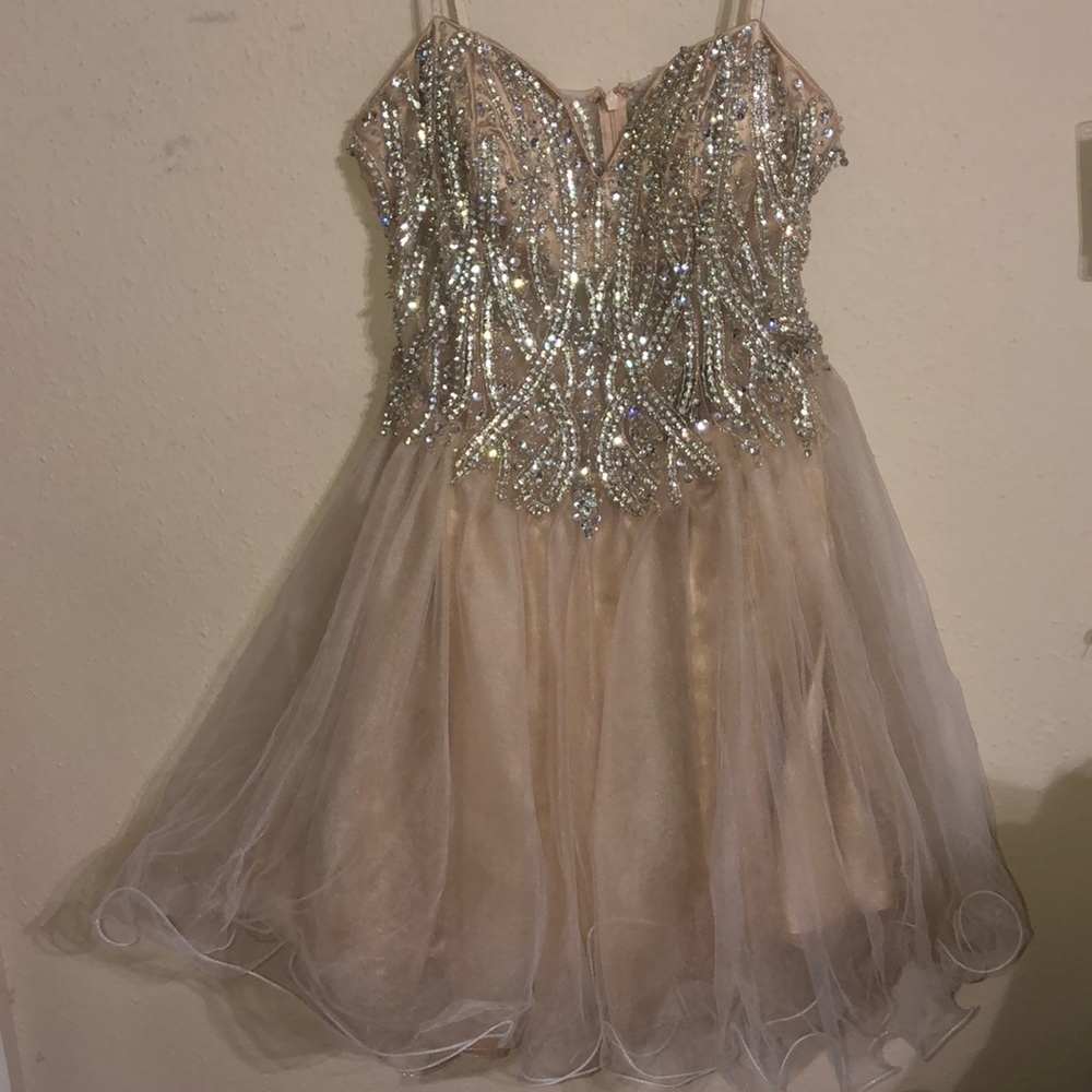 Short gold dress